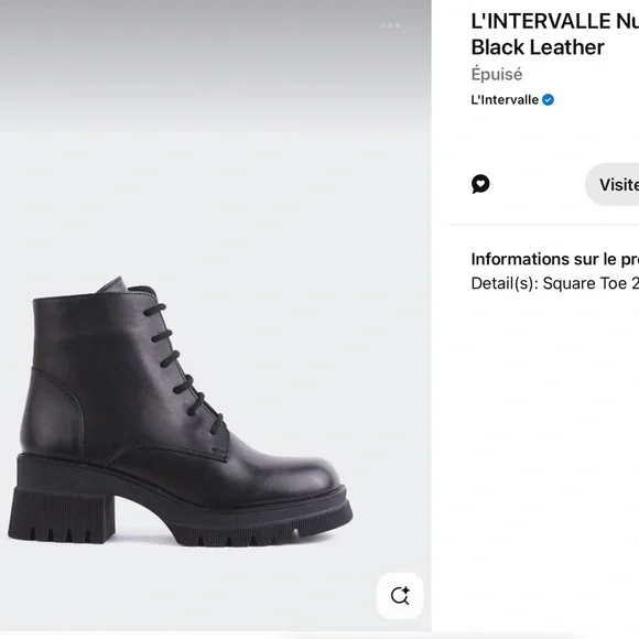 L'INTERVALLE Shoes Lintervalle Womens Black Leather Ankle